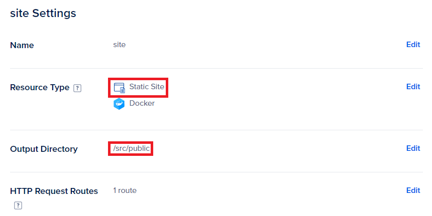 Edit Dockerfile resource